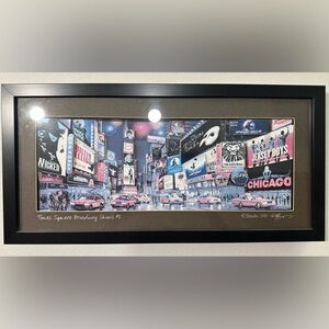 Studio 500 Times Square 3D Framed Paper-cut Art Shadowbox 20.5”x10”.